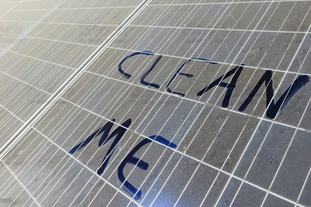 dirty solar panel