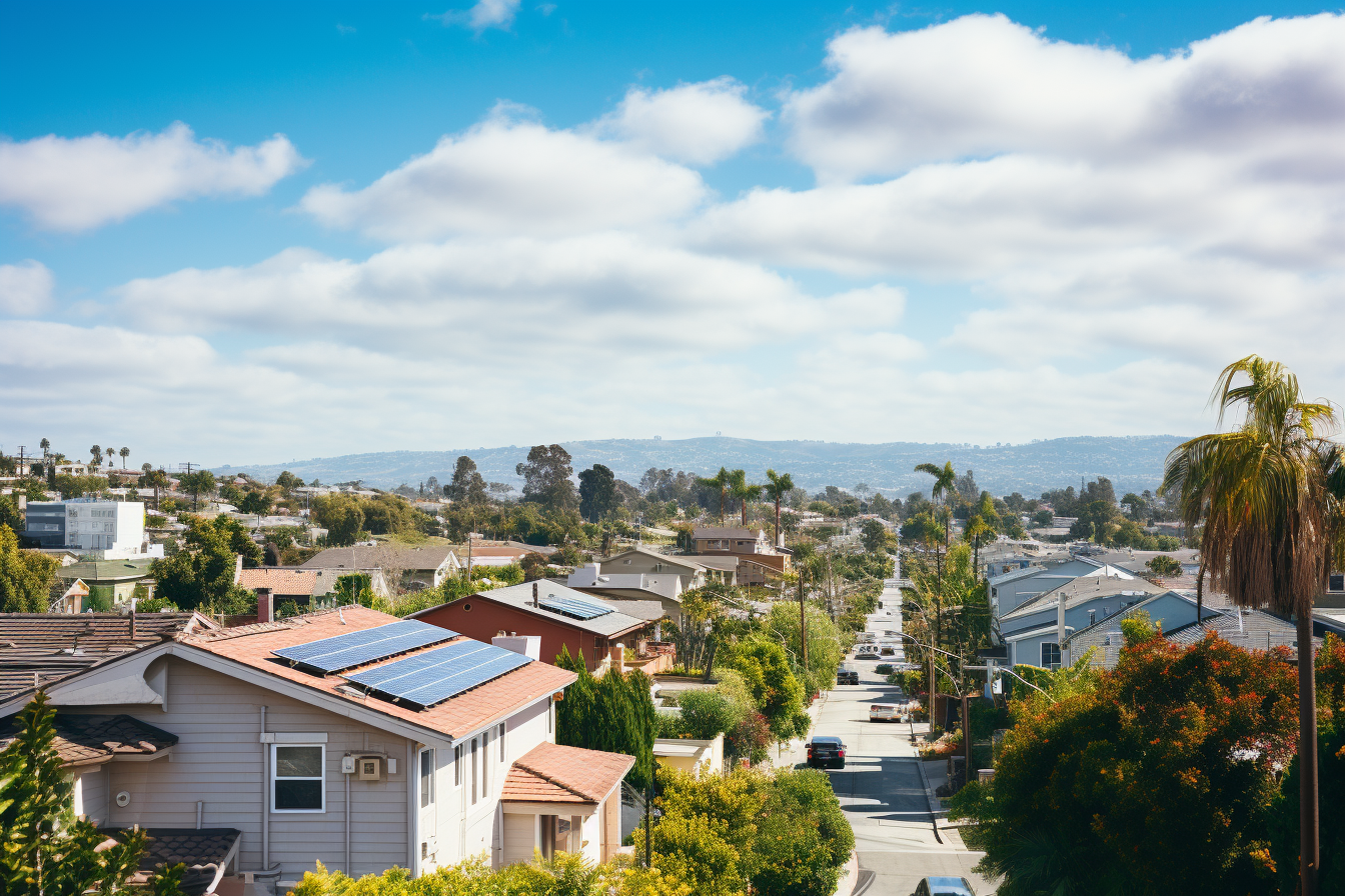 a bunch of san diego homes surrounded by trees